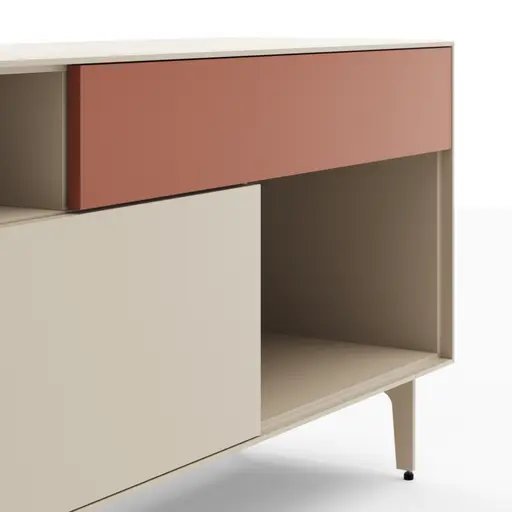 Sideboard Colore - B ca. 180 cm, Lack, Kaschmir
