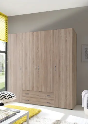 Drehtürenschrank- B ca. 160 cm, Eiche Dekor