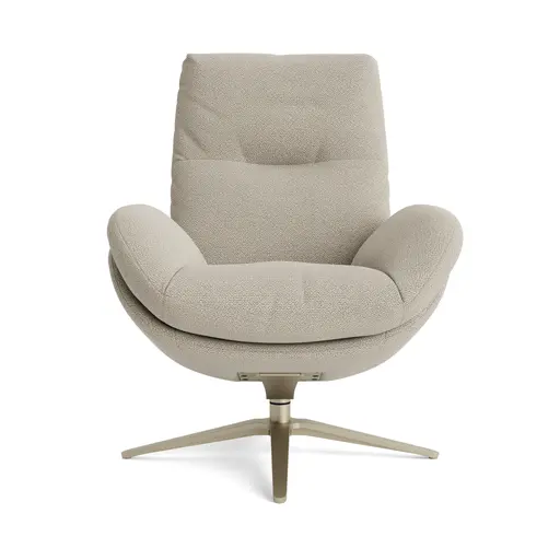 Drehsessel Nuvia - Stoff, Graubeige