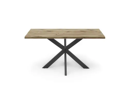 Esstisch - LB ca. 160x90 cm, Viking Eiche, Schwarz