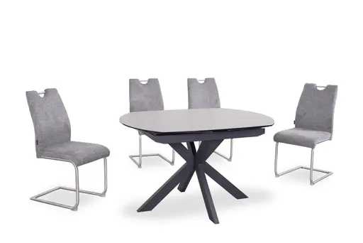 Freischwinger MERVE - Stoff, Grau