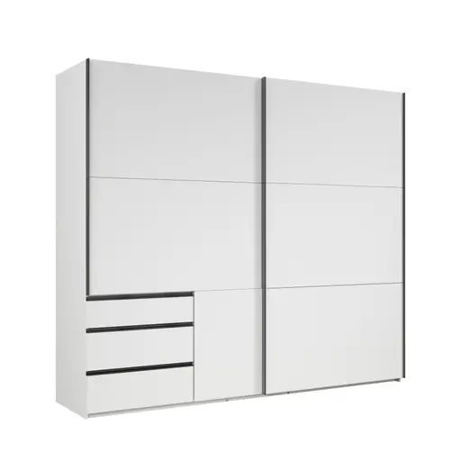 Schwebetürenschrank- B ca. 250 cm, Weiß