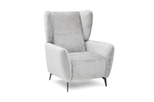 TV-Sessel - Relaxfunktion, Stoff, Silberfarben