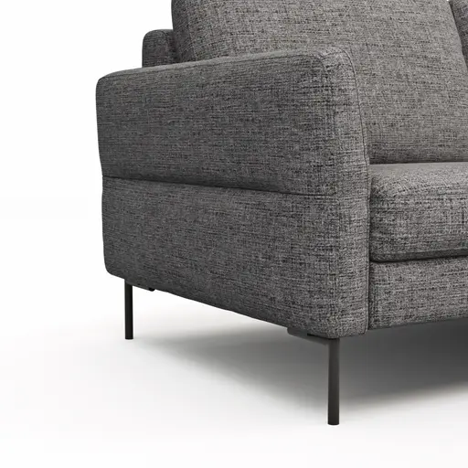 Ecksofa Enna - 3-Sitzer, Ecke rechts, Sitzvorzug (motorisch), Stoff, Graphit