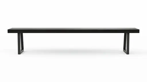 Holzbank Clifton - Breite ca. 220cm, Zerreiche massiv, smoked