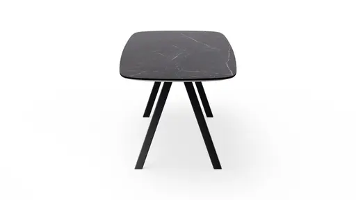 Esstisch Jari - LB ca. 220x95 cm, Keramik, Schwarz
