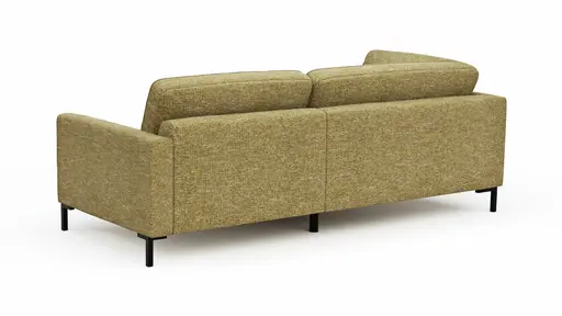 Ecksofa Oviedo - Ecke links mit 1,5-Sitzer, Stoff, Senfgelb