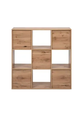 Regal - inkl. Stoffboxen, B ca. 89 cm, Artisan Eiche Nachbildung, Beige