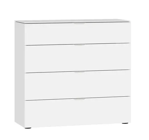 Kommode JOIN IT- Glas, Cremeweiß, Weiß