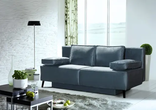 Querschläfer - Schlaffunktion mit Bettkasten, Stoff, Petrol