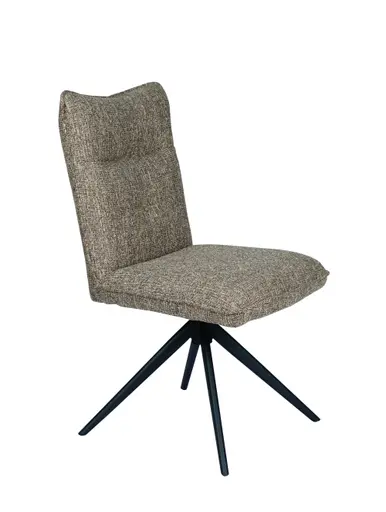 Stuhl MARCIA - drehbar, Stoff, Braun