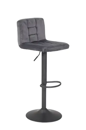 Barhocker - höhenverstellbar, Stoff, Grau