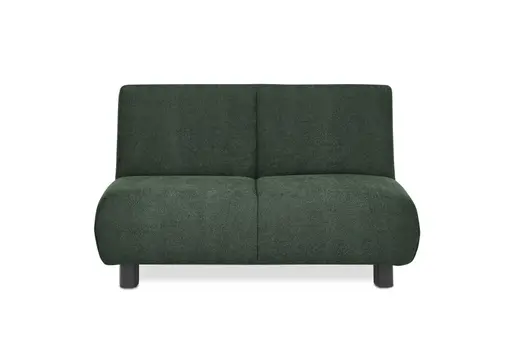  Faltsofa EBBY - 2-Sitzer ohne Armlehne, 140 cm inkl. Schlaffunktion, Stoff, Dunkelgrün