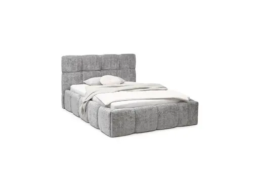 Bettgestell SANDRIN- Liegefläche ca. 160x200 cm, Stoff, Grau