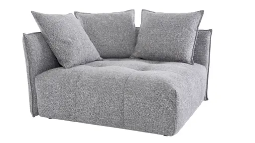 Ecksofa Palazzina - Ecke, Stoff, Graubeige