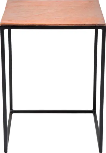 Beistelltisch-Set- Stahl, Schwarz, Aluminium, Glavanisiert