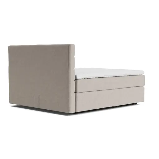 Boxspringbett Soria - Liegefläche ca. 180x200 cm, Stoff, Perlmutt