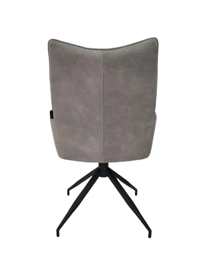 Stuhl MAUREEN - drehbar, Stoff, Grau