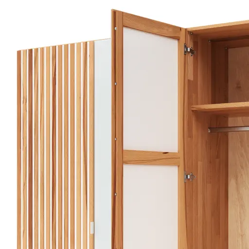 Drehtürenschrank Tigris - B. ca. 240 cm, Kernbuche massiv, geölt