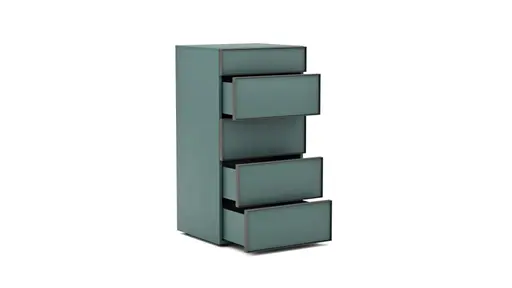 Kommode Loretto - BHT ca. 60x115x53 cm, Lack matt, Salbeigrün