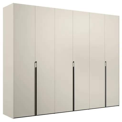 Drehtürenschrank Solina Alfa - B ca. 303 cm, Melamin matt, Düne