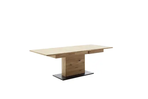 Esstisch EM Novalja - ausziehbar, LB ca. 180(230) x 100 cm, Wildeiche teilmassiv