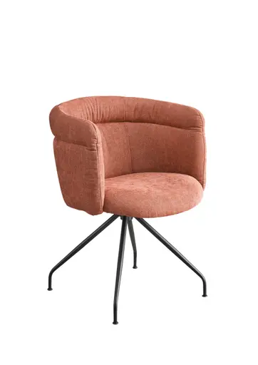  Armlehnstuhl - drehbar, Stoff, Rost