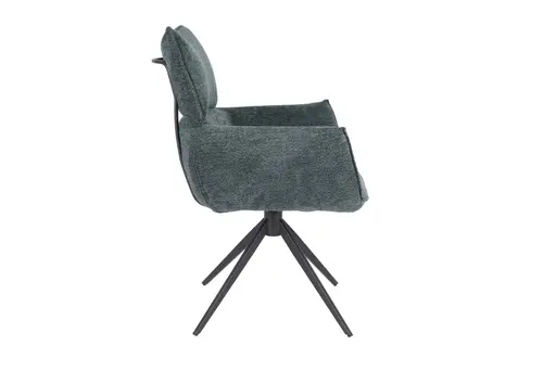 Armlehnstuhl MARGIT - drehbar, Stoff, Graublau