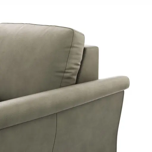 Ecksofa Rockport A - Ecke links mit 2,5-Sitzer inkl. Relaxfunktion (motorisch), Leder, Dunkelgrau