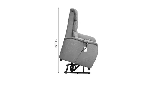 TV-Sessel MARLO - Relaxfunktion, Stoff, Braun