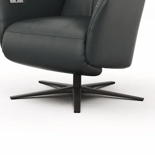 Sessel Noto Relax II - Rückenlehne und Fußteil verstellbar (motorisch), Leder, Schwarz