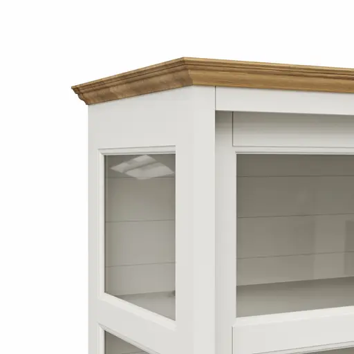 Buffetschrank Louisiana - mit Schiebetüren, teilmassiv, Weiß