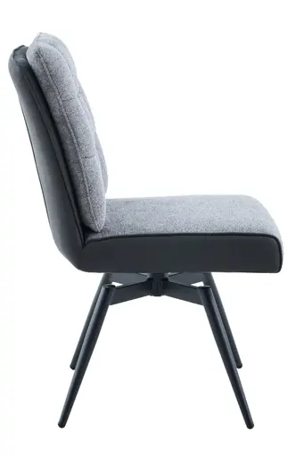 Stuhl - drehbar, Stoff, Dunkelgrau, Vintage Anthrazit
