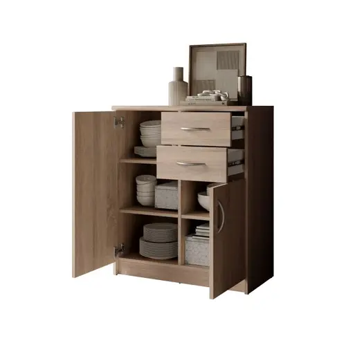 Kommode - B ca. 74 cm, Sonoma Eiche Nachbildung