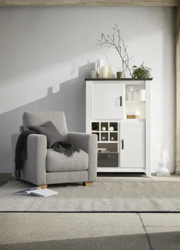 Sessel Fairbanks - Stoff, Graubeige