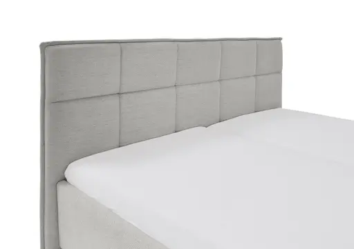 Polsterbett - Liegefläche ca. 180x200 cm, Stoff, Hellgrau