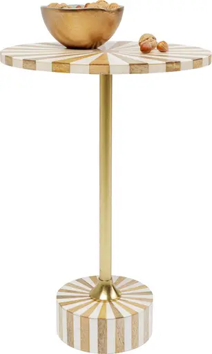 Beistelltisch- DH ca. 40x50 cm, Faserplatte, Cirque Gold/Weiß, Gold