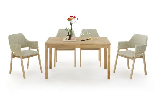 Esstisch- LB ca. 140x80 cm, Eiche, Massiv, Geölt