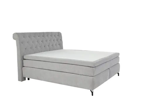 Boxspringbett JOLIN MIX- Liegefläche ca. 180x200 cm, Stoff Grau