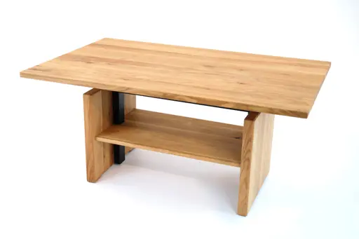 Couchtisch - höhenverstellbar, LB ca. 105x65 cm, Eiche massiv