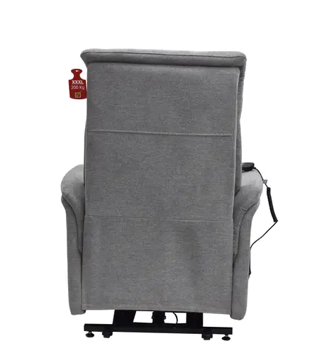 TV-Sessel MARCIO - Aufstehhilfe, Relaxfunktion, Stoff, Hellgrau