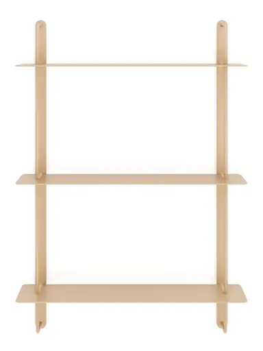 Wandregal Dagny - BHT ca. 60x85x18 cm, Metall, Beige