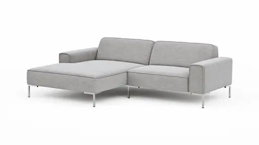 Ecksofa Morten - Longchair links, 1,5-Sitzer, Stoff, Natur