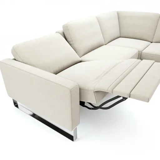 Ecksofa Anna - 2,5-Sitzer mit Ecke rechts inkl. Relaxfunktion (motorisch), Stoff, Beige
