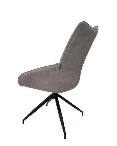 Stuhl MAUREEN - drehbar, Stoff, Grau