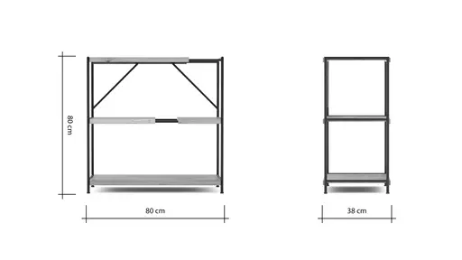Regal Hartford - Eiche massiv, natur geölt