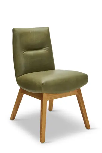 Stuhl Calgary - Leder, Olive