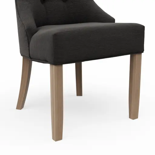 Stuhl Litchfield - Stoff, Schwarzgrau