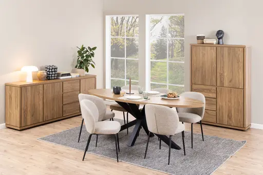 Stuhl ASRA - Stoff, Beige