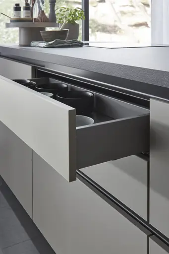 Inselküche 56.210 GL 3 523, Taupe metallic matt